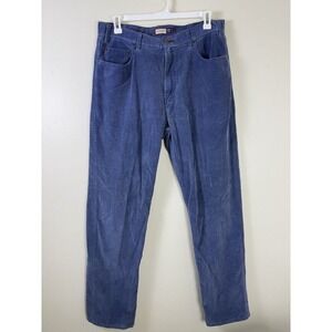 Vintage Y2K Arizona Men's Loose Fit Corduroy Pants Size 36x34 Navy Skater Punk